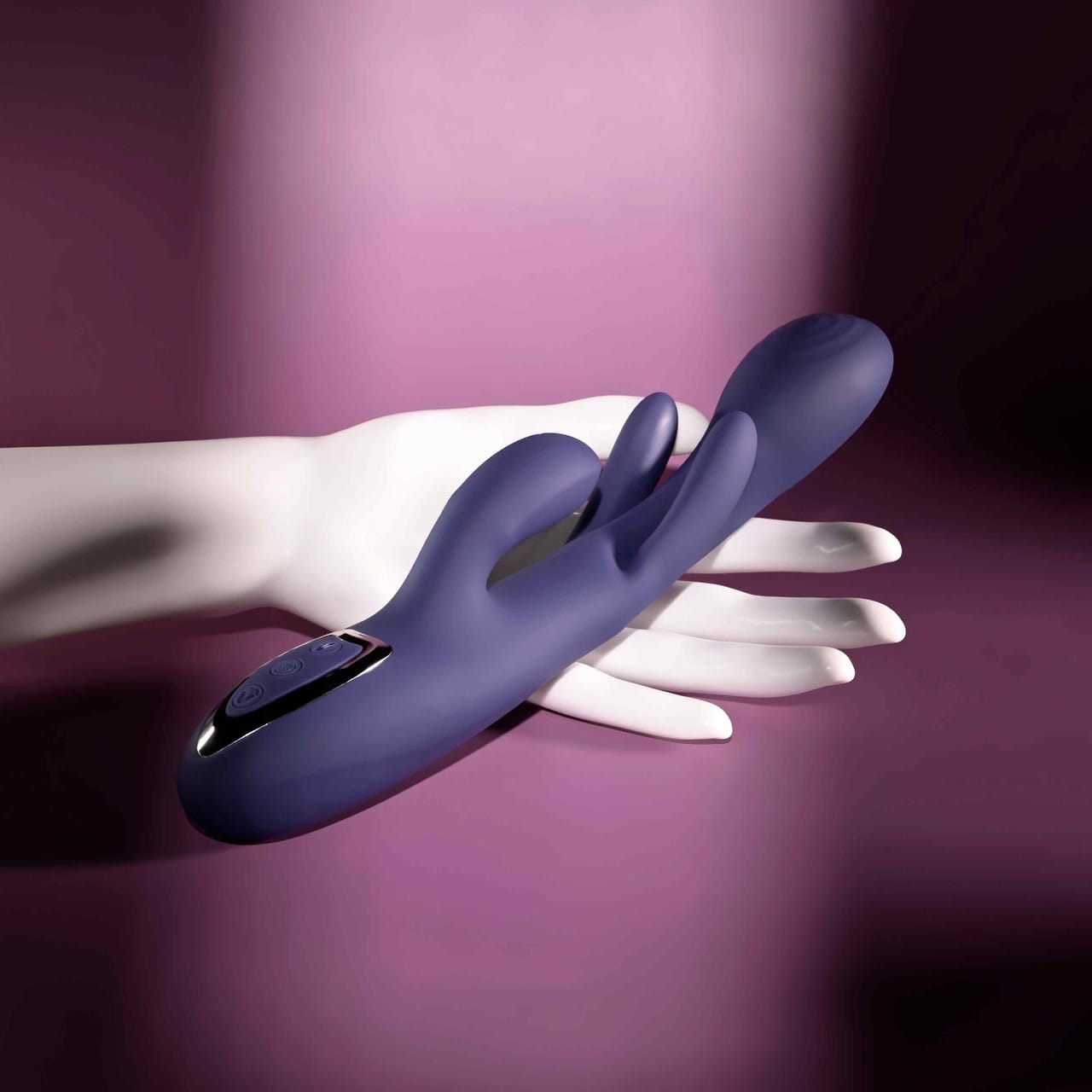 Evolved - Bow Down Rechargeable Rabbit Vibrator (Purple) EV1217 Durio.sg