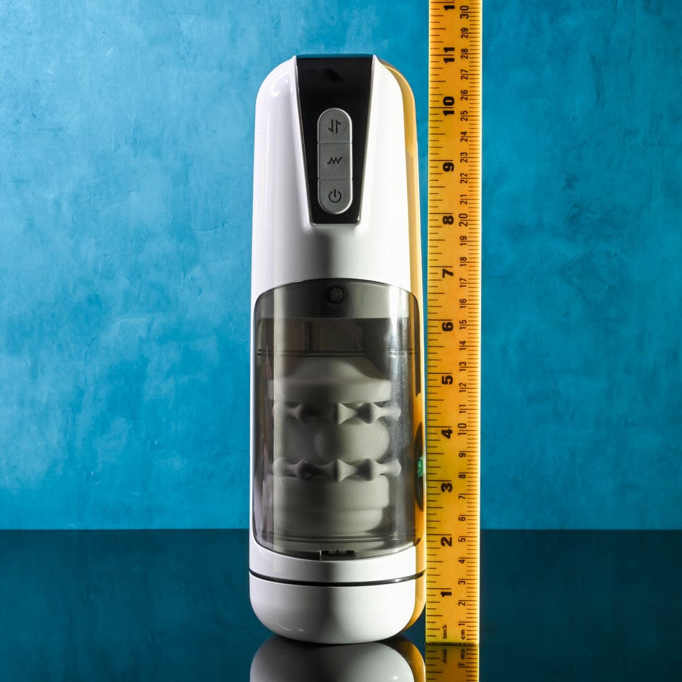 Evolved - Gender X Get Your Stroke On Thursting Vibrating Masturbator (White) EV1174 Durio.sg