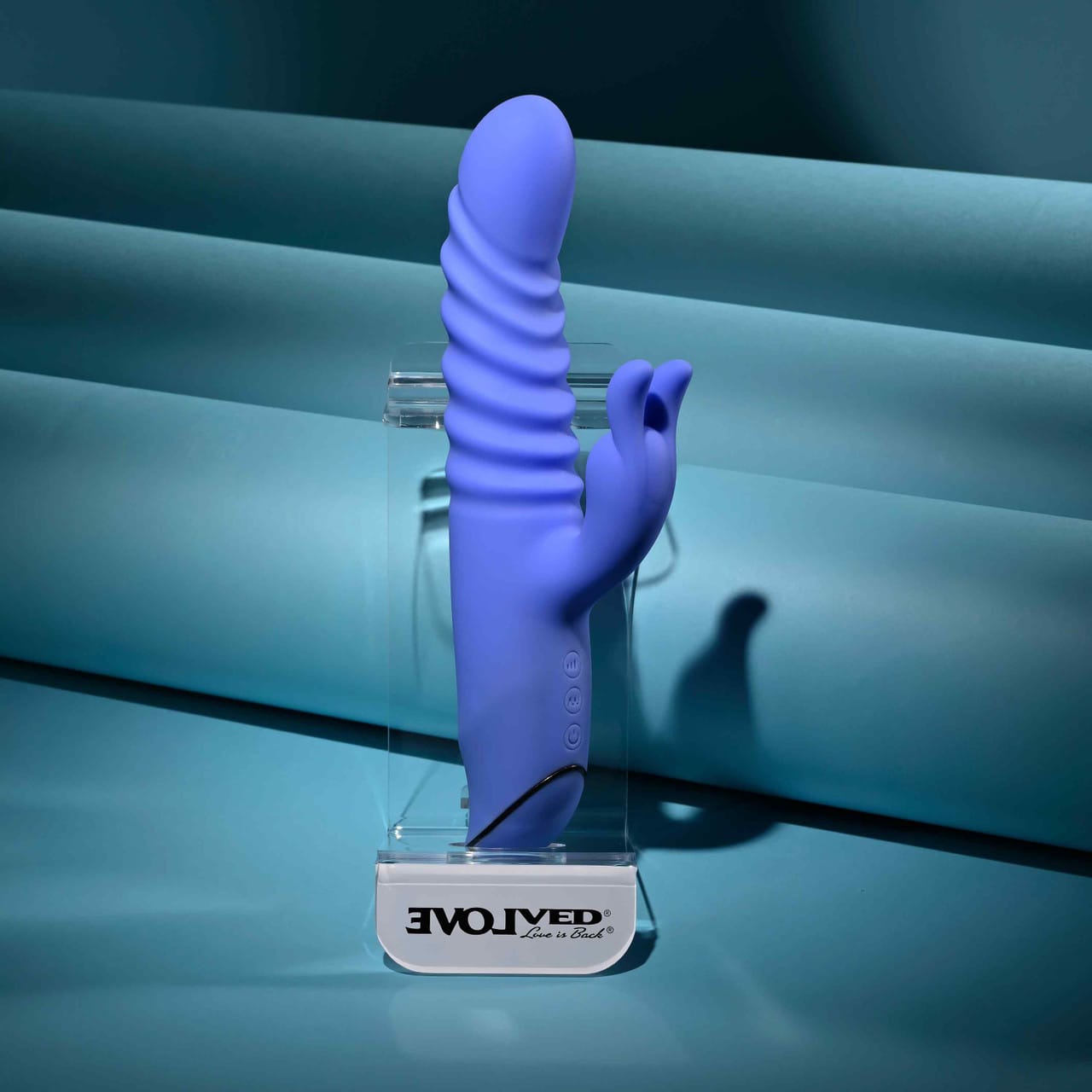 Evolved - Knock Knock Rechargeable Rabbit Vibrator (Blue) EV1219 Durio.sg