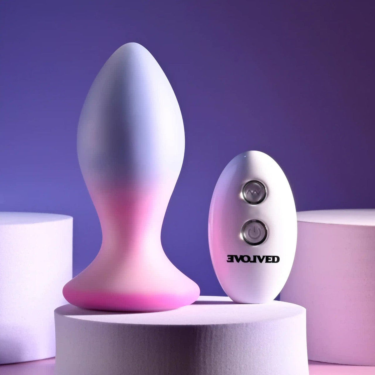 Evolved - Paradise Remote Control Vibrating Anal Plug (Purple) EV1192 Durio.sg