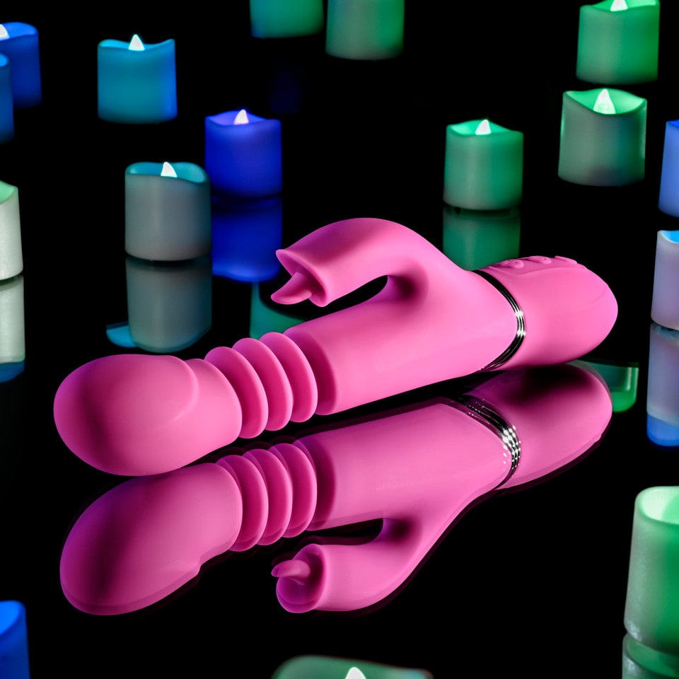 Evolved - Pink Dragon Thursting Rabbit Vibrator (Pink) EV1173 Durio.sg