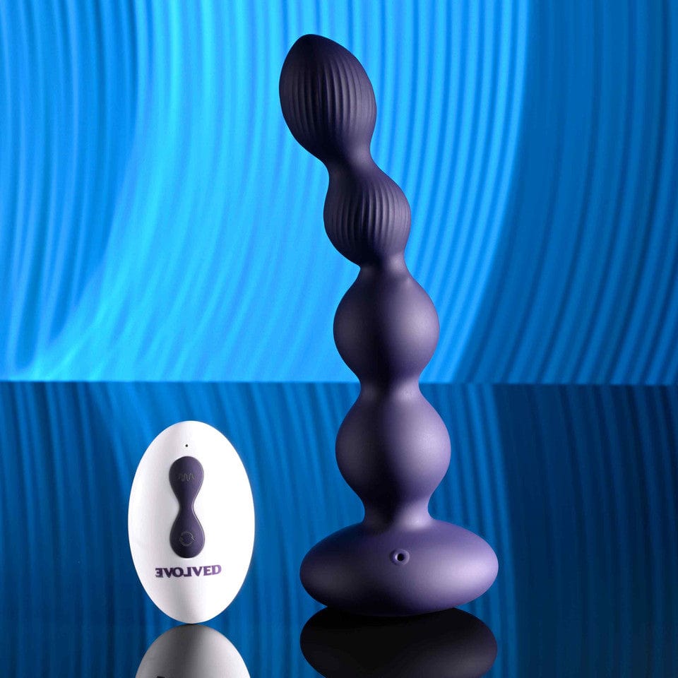 Evolved - Pleasure Orbit Remote Twirling Anal Beads (Black) EV1180 Durio.sg