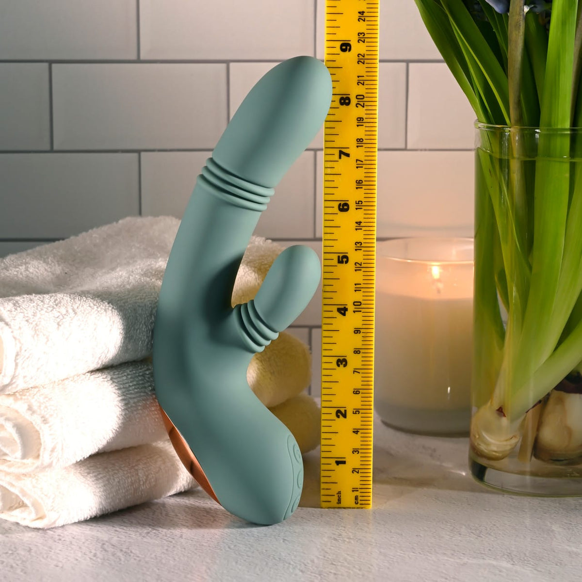 Evolved - Rub Me Tender Rechargeable Rabbit Vibrator (Green) EV1220 Durio.sg