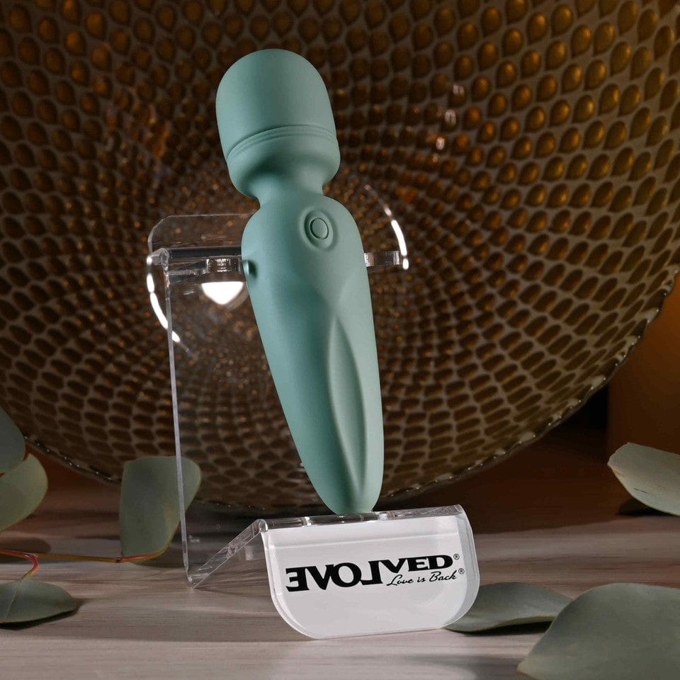 Evolved - Rumble Vibrating Mini Wand Massager (Green) EV1190 Durio.sg