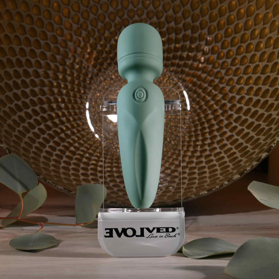 Evolved - Rumble Vibrating Mini Wand Massager (Green) EV1190 Durio.sg