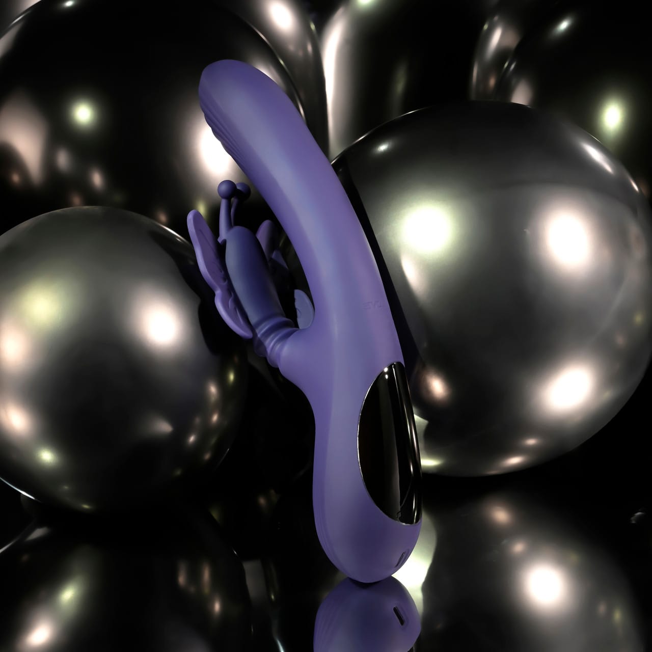 Evolved - Wings of Frenzy Rechargeable Rabbit Vibrator (Purple) EV1221 Durio.sg