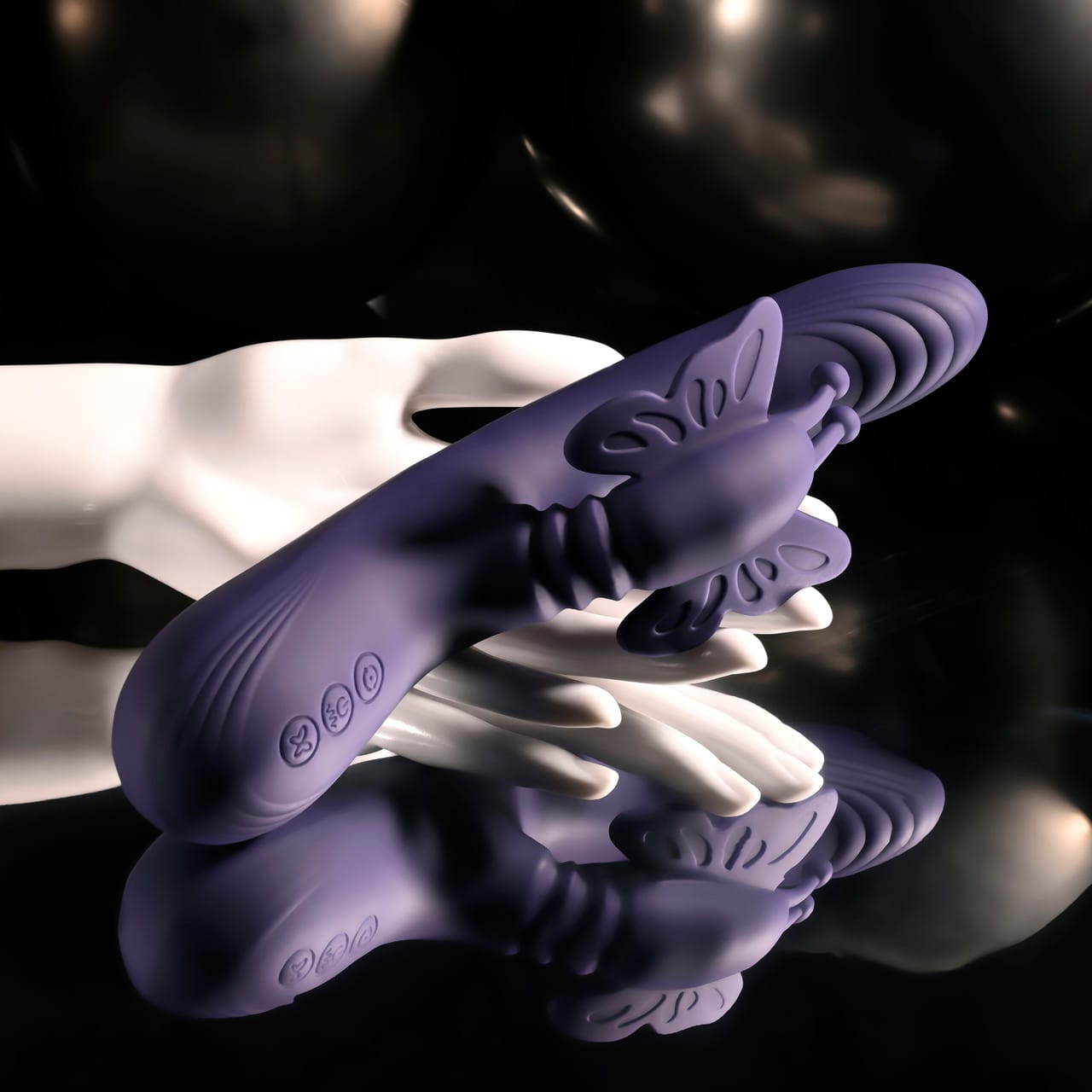 Evolved - Wings of Frenzy Rechargeable Rabbit Vibrator (Purple) EV1221 Durio.sg