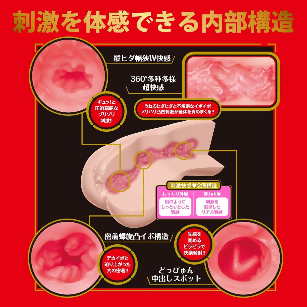 EXE - Japanese Real Hole Geki Kawagoe Niko Onahole Masturbator (Beige) EXE1183 Durio.sg