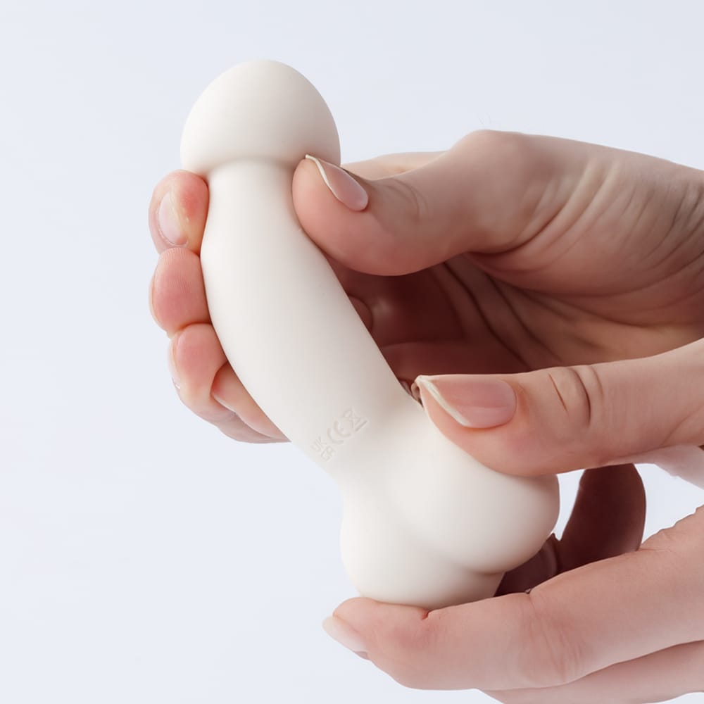 Fuji World - Spoony Cock n Balls Vibrating Dildo (White) OT1289 Durio.sg