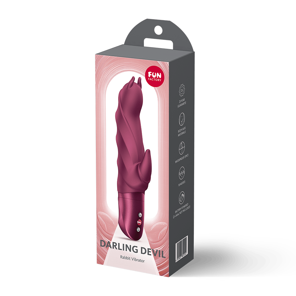 Fun Factory - Darling Devil Rabbit Vibrator (Wine Red) FF1200 Durio.sg