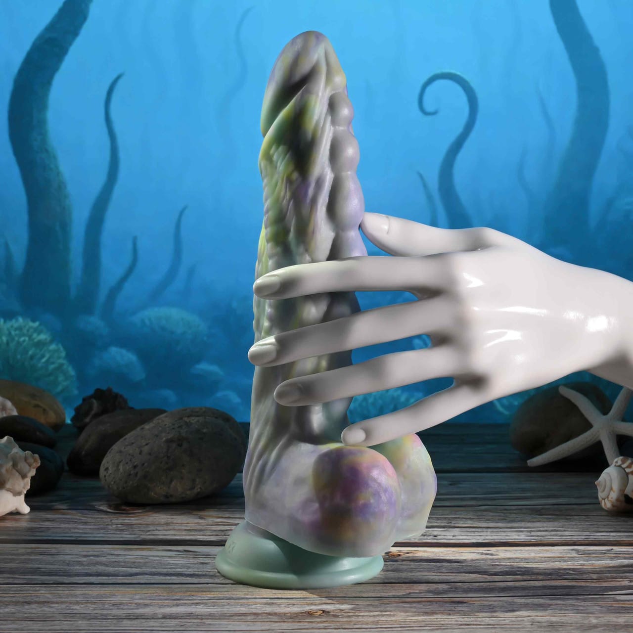 Gender X - Monster’s Ball Remote-Controlled Thrusting Fantasy Dildo (Multi Colour) GX1001 Durio.sg