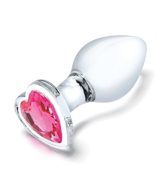 Glas - Heart Jewel Three Piece Glass Anal Plug Training Set (Clear) GL1049 Durio.sg