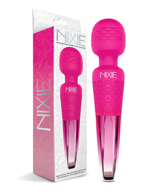 Global Novelties - Nixie Rechargeable Silicone Wand Vibrator (Pink) OT1312 Durio.sg