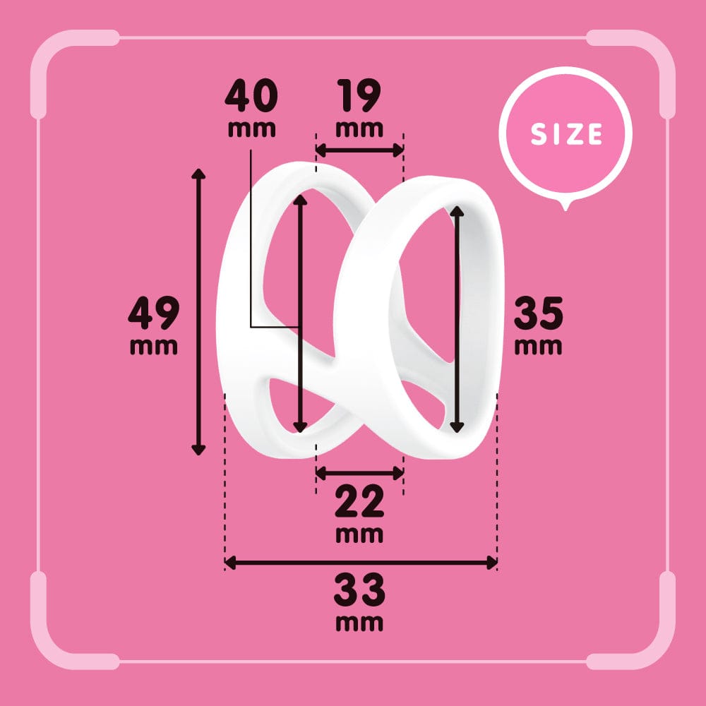 Hato Pura - Super Punitto Ring Twin Lock Soft Silicone Cock Ring HTP1054 Durio.sg