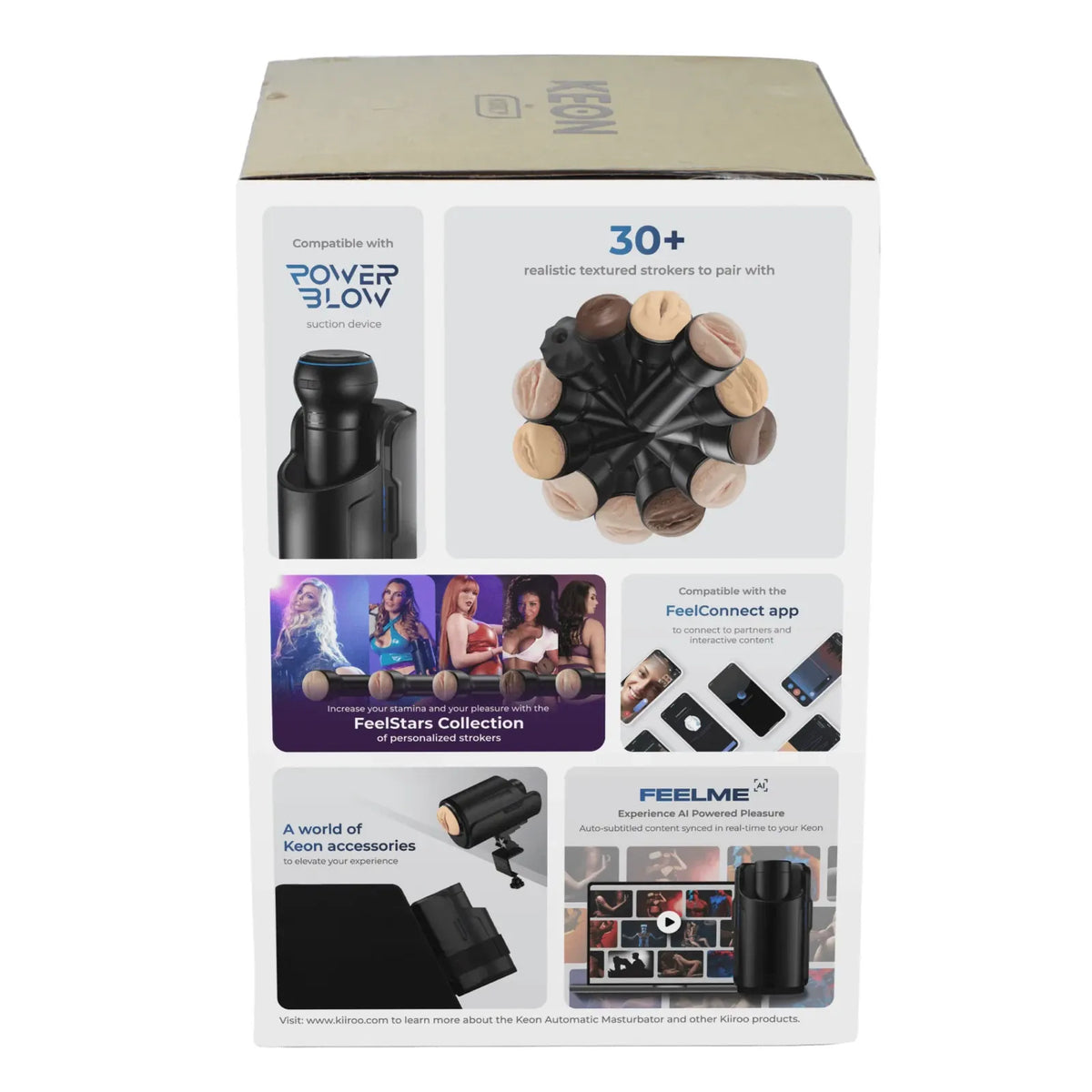 Kiiroo - Keon App Controlled Interactive Automatic Device with WiFi Connectivity with Stroker Combo Set KR1062 Durio.sg
