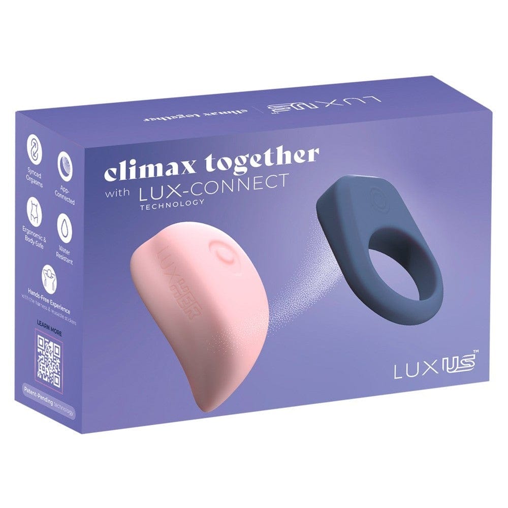 Kiiroo - Luxus App-Controlled Clit Massager Cock Ring Couple's Massager Set (Pink/Blue) KR1059 Durio.sg