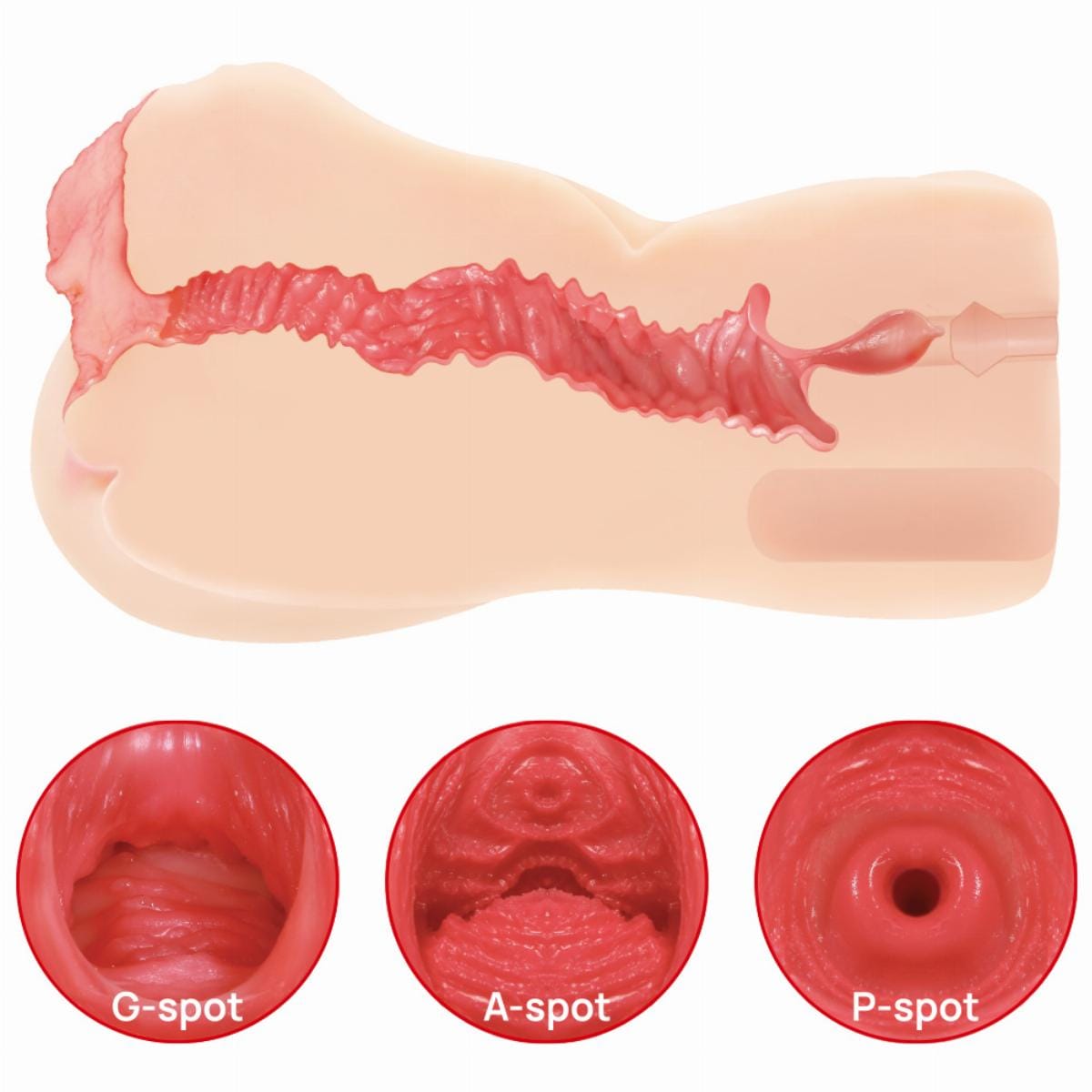 Kokos - Onahole Edition 004 Double Layer By Vanilla Masturbator (Beige) KK1069 Durio.sg