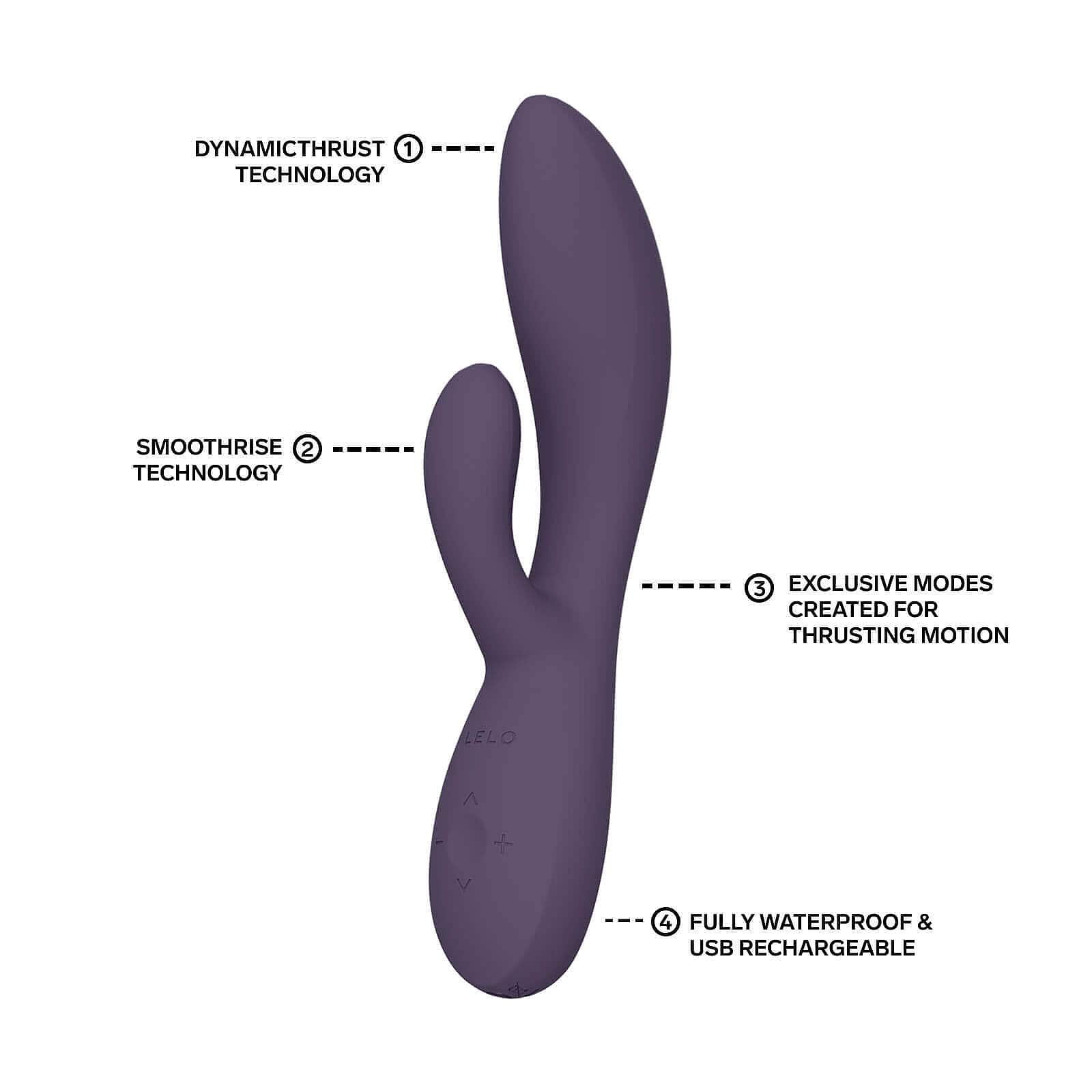 LELO - Ina Thrust App Controlled Thrusting Rabbit Vibrator Durio.sg