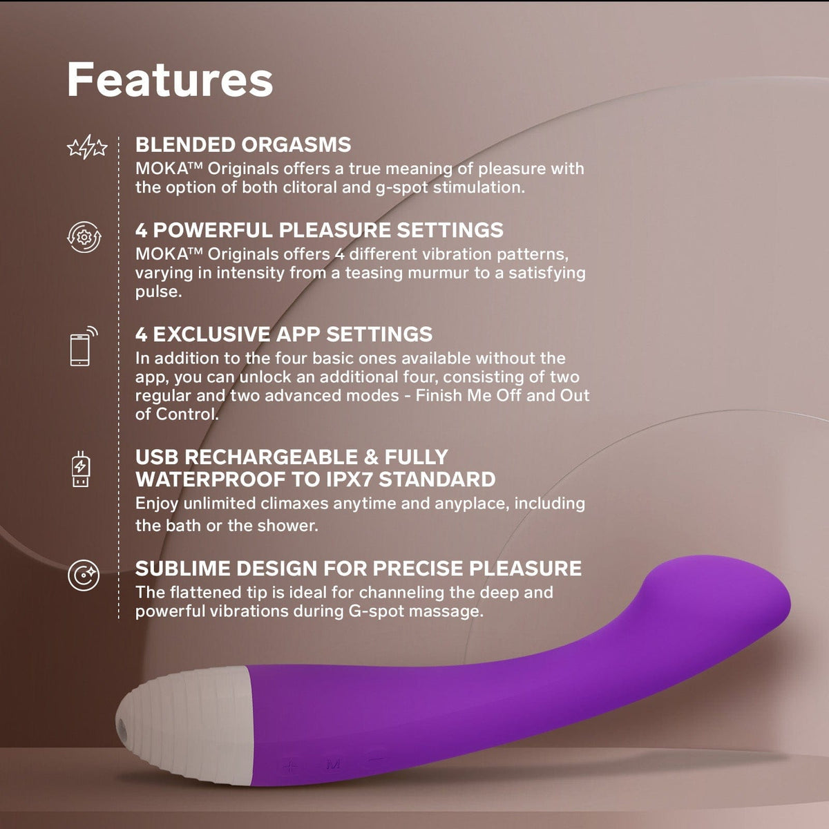 LELO - Originals MOKA App-Controlled G Spot Vibrator (Purple) LL1276 Durio.sg
