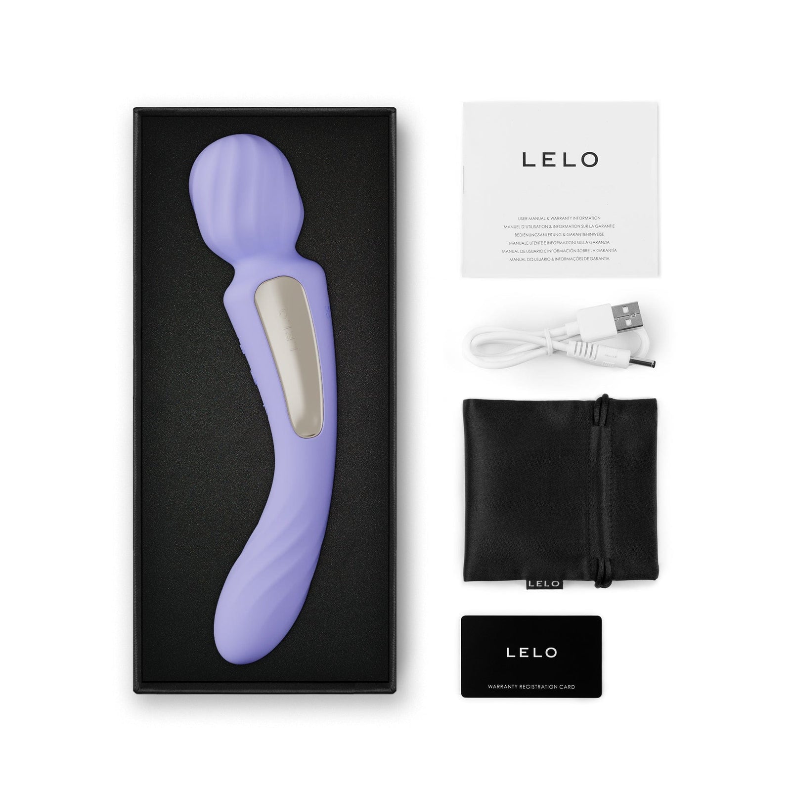 LELO - Switch App-Controlled Double Sided Wand Massager Vibrator Durio.sg
