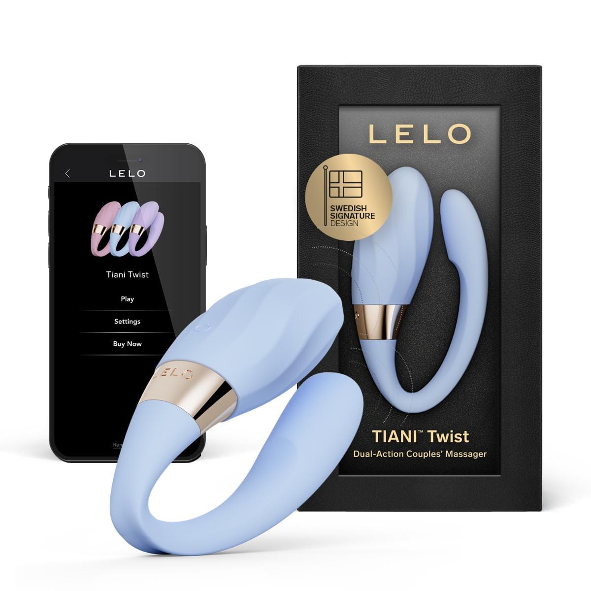 LELO - Tiani Twist App Controlled Dual Action Couples Massager LL1279 Durio.sg