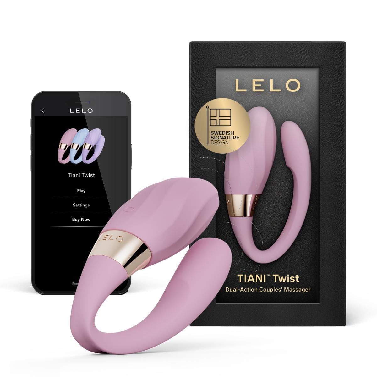 LELO - Tiani Twist App Controlled Dual Action Couples Massager LL1278 Durio.sg
