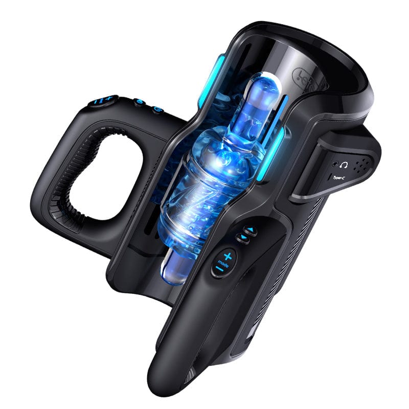 Leten - Cannon King Thrusting Pro Automatic Masturbator (Black) LET1032 Durio.sg