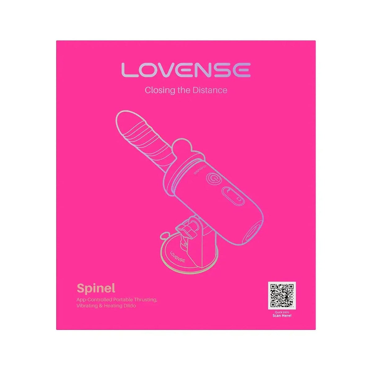 Lovense - Spinel App-controlled Portable Thrusting Vibrating Heating Dildo LOS1073 Durio.sg