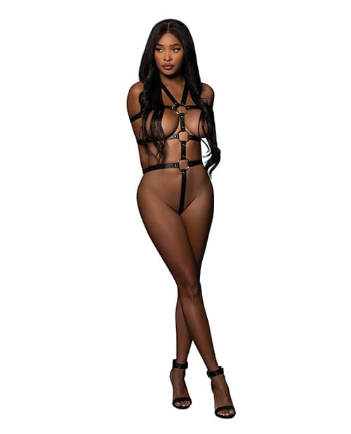 Lust - Ellona PU Leather Body Harness (Black) LST1001 Durio.sg