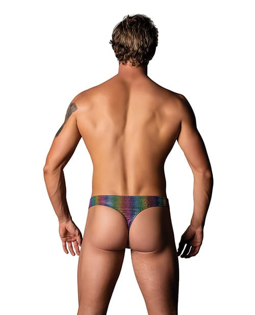 Male Power - Pack & Play Men's Thong with Condom Pouch (Rainbow) Durio.sg