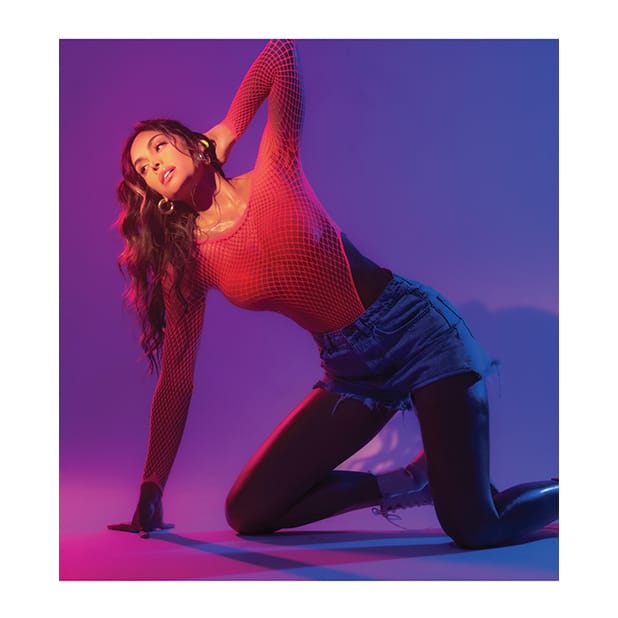 Mapale - Fishnet Long Sleeve High Leg Bodysuit (Black) Durio.sg