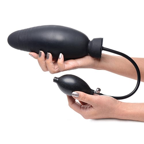 Master Series - Dick Spand Inflatable Silicone Dildo Butt Plug (Black) XR1097 Durio.sg