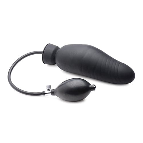 Master Series - Dick Spand Inflatable Silicone Dildo Butt Plug (Black) XR1097 Durio.sg
