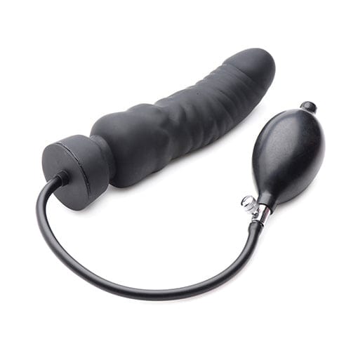 Master Series - Dick Spand Inflatable Silicone Dildo Butt Plug (Black) XR1097 Durio.sg