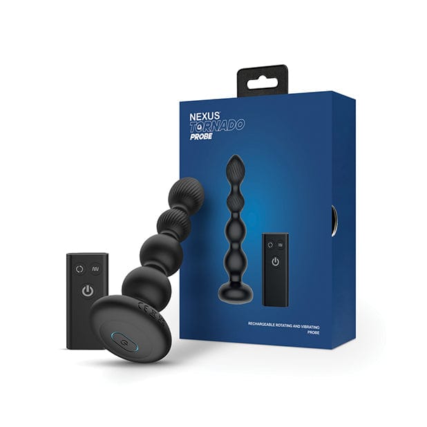 Nexus - Tornado Probe Remote Control Rotating Vibrating Anal Beads (Black) NE1079 Durio.sg