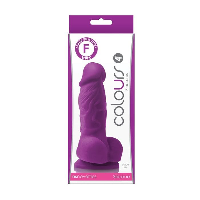 NS Novelties - Colours Pleasures Dong with Balls and Suction Cup Dildo 4" Durio.sg