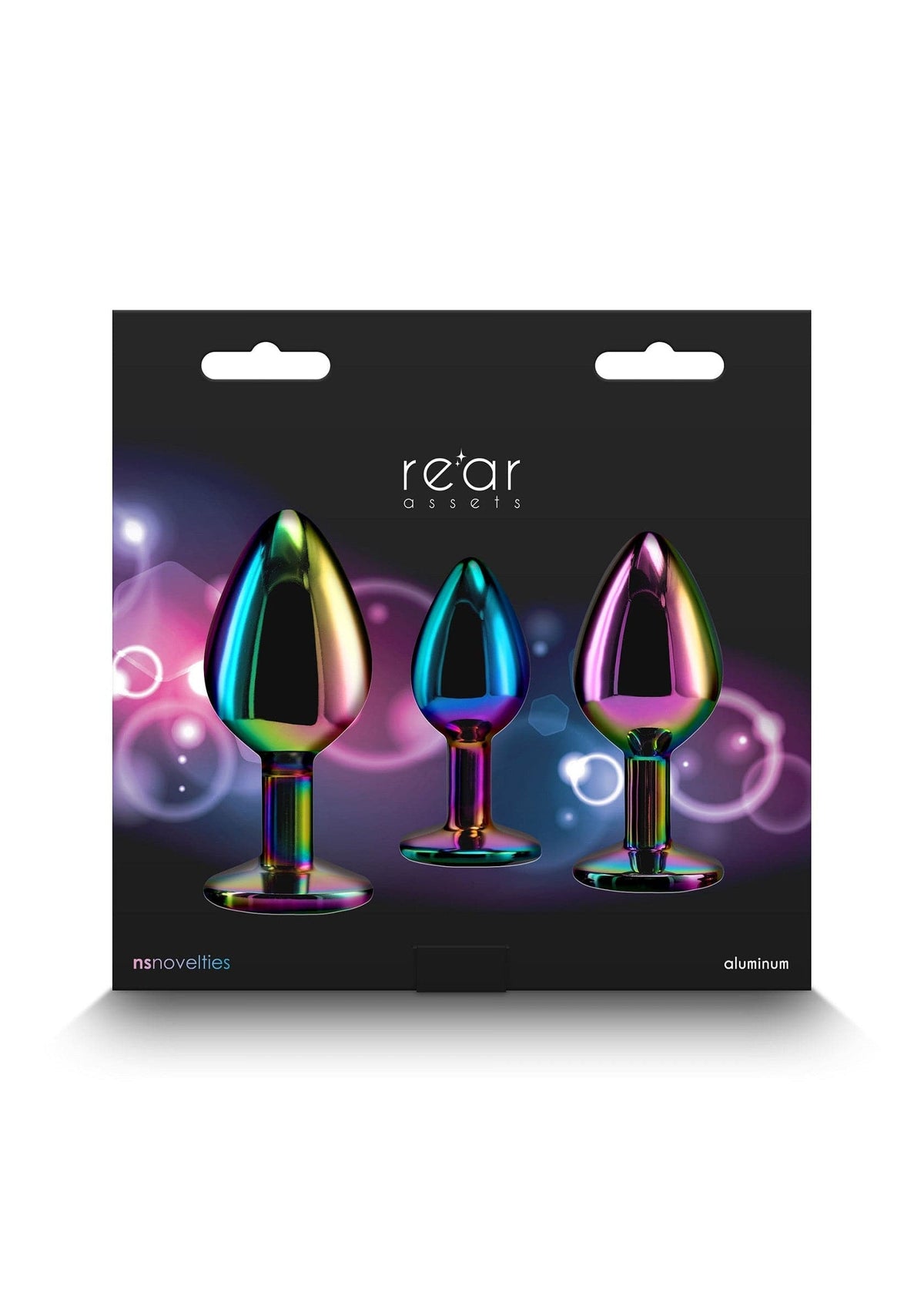 NS Novelties - Rear Assets Rainbow Gem Aluminium Anal Trainer Kit NS1176 Durio.sg
