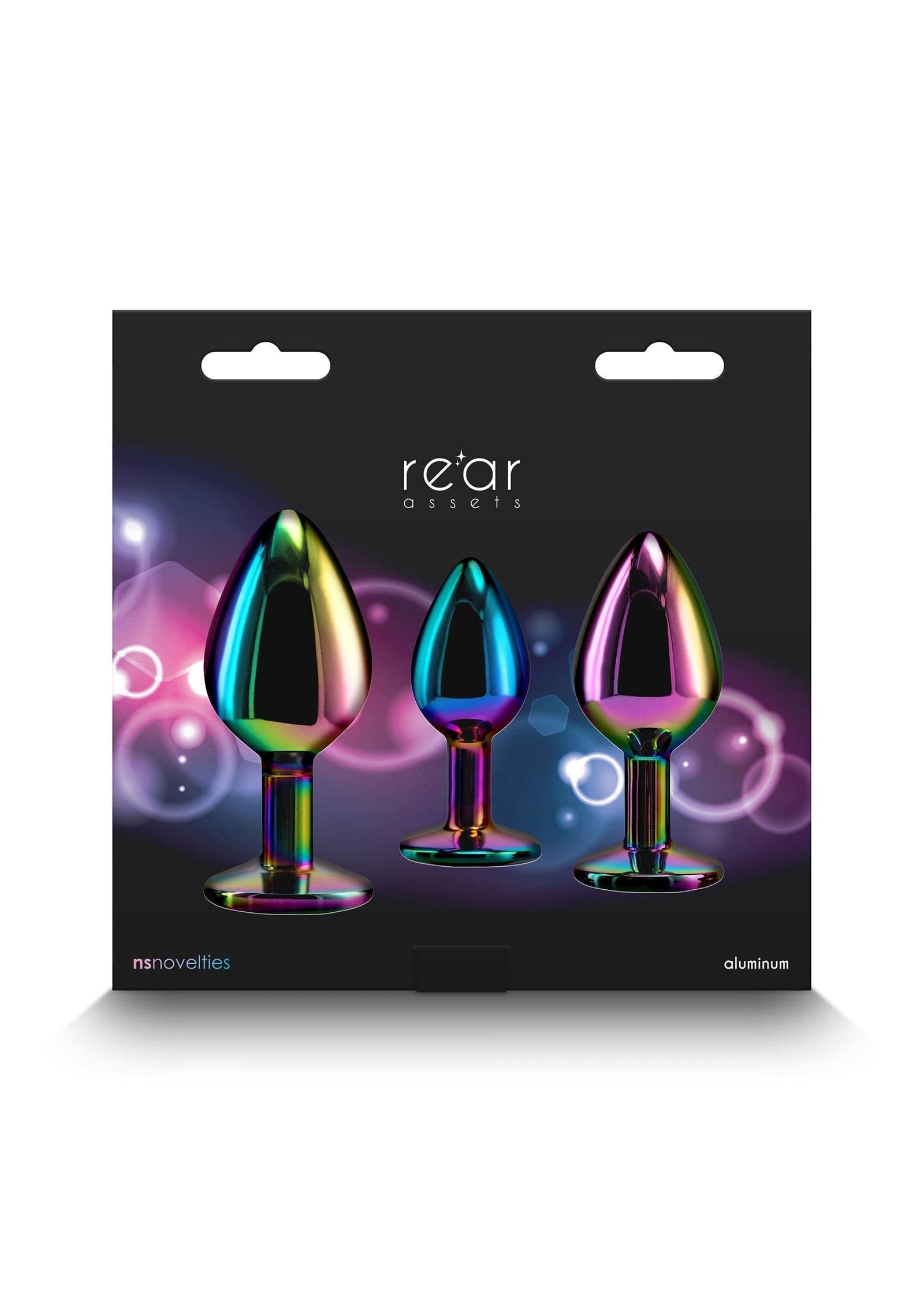 NS Novelties - Rear Assets Rainbow Gem Aluminium Anal Trainer Kit NS1176 Durio.sg