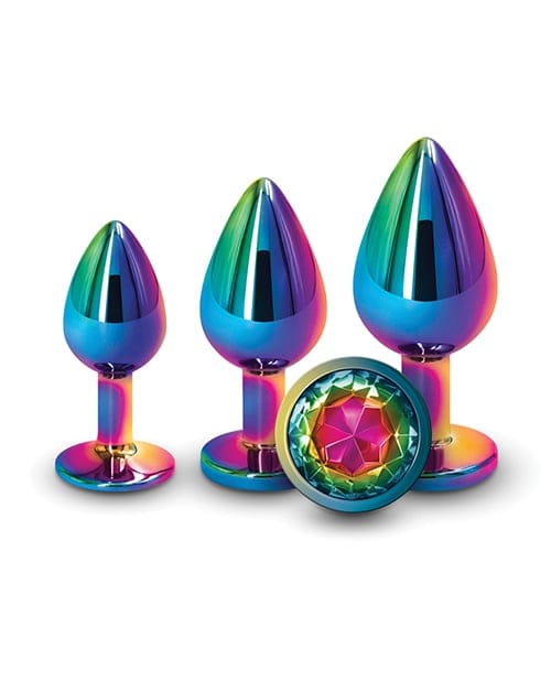 NS Novelties - Rear Assets Rainbow Gem Aluminium Anal Trainer Kit NS1176 Durio.sg