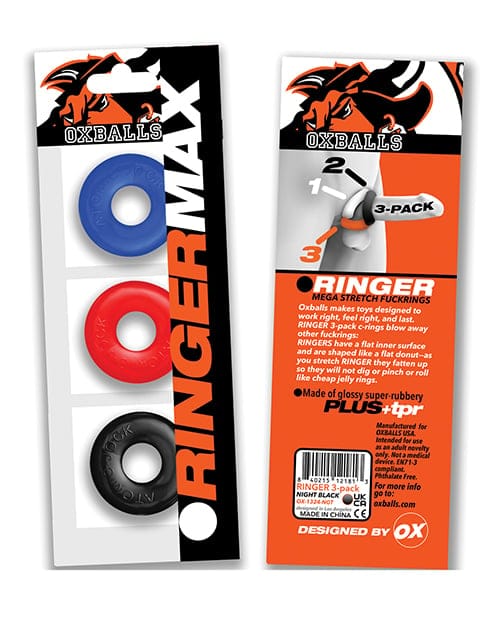 Oxballs - Ringer Max Three-Piece Stretch Cock Ring Set Durio.sg
