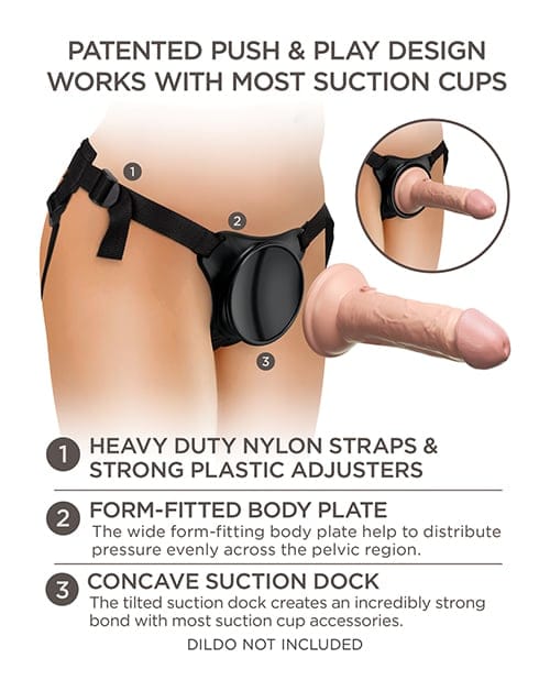 Pipedream - King Cock Elite Beginners Body Dock Strap On Harness (Black) PD2066 Durio.sg