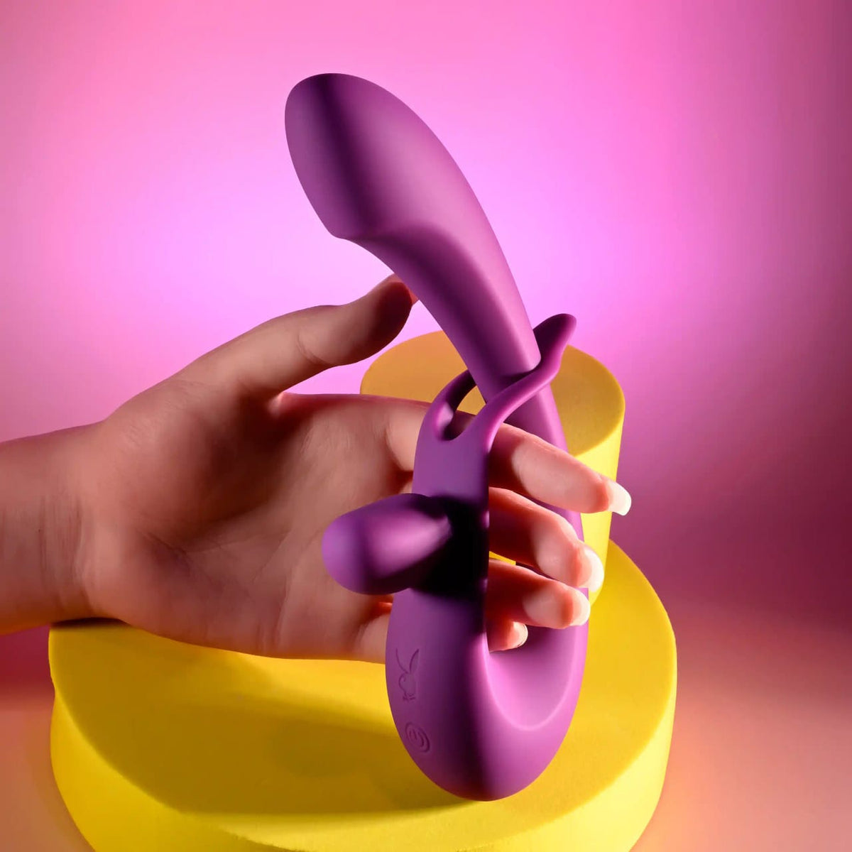 Playboy - Cha Cha Slide Adjustable Rechargeable Rabbit Vibrator (Purple) PLB1030 Durio.sg