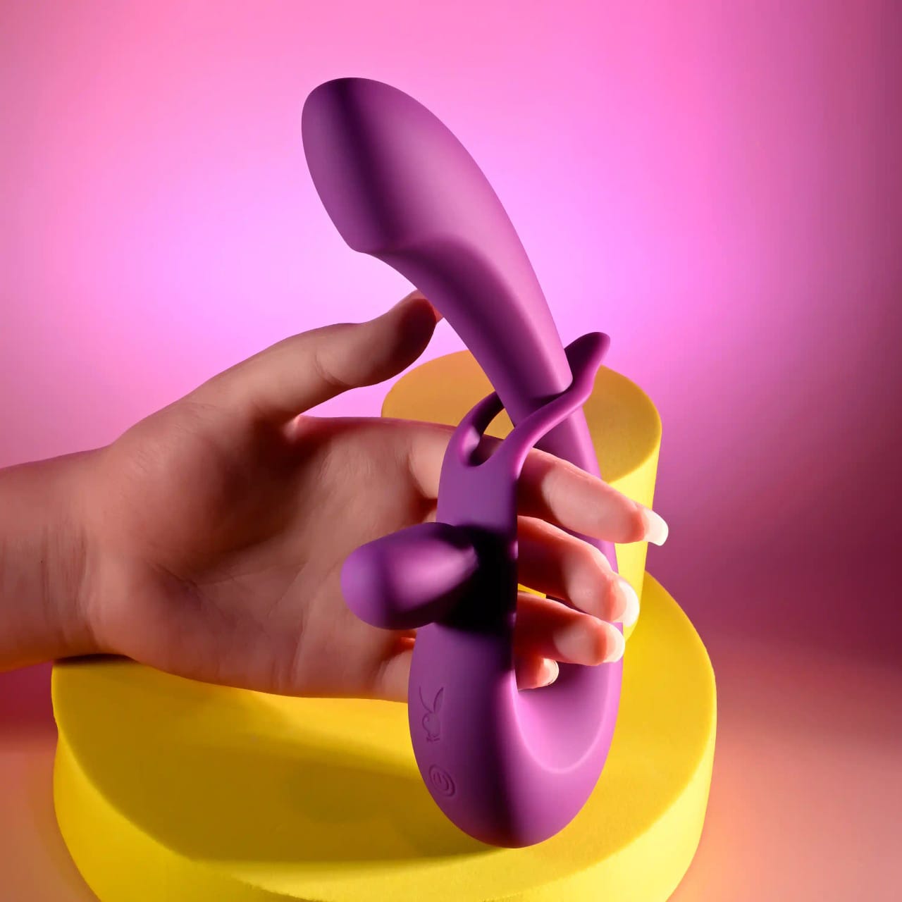 Playboy - Cha Cha Slide Adjustable Rechargeable Rabbit Vibrator (Purple) PLB1030 Durio.sg