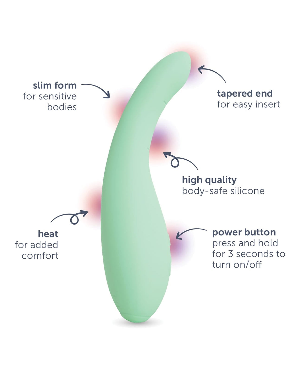 plusOne - Petite Heated Vibrating Pelvic Floor Therapy Wand PO1014 Durio.sg