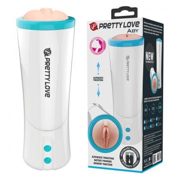 Pretty Love - Aby Automatic Thrusting Masturbator (White) PL1122 Durio.sg