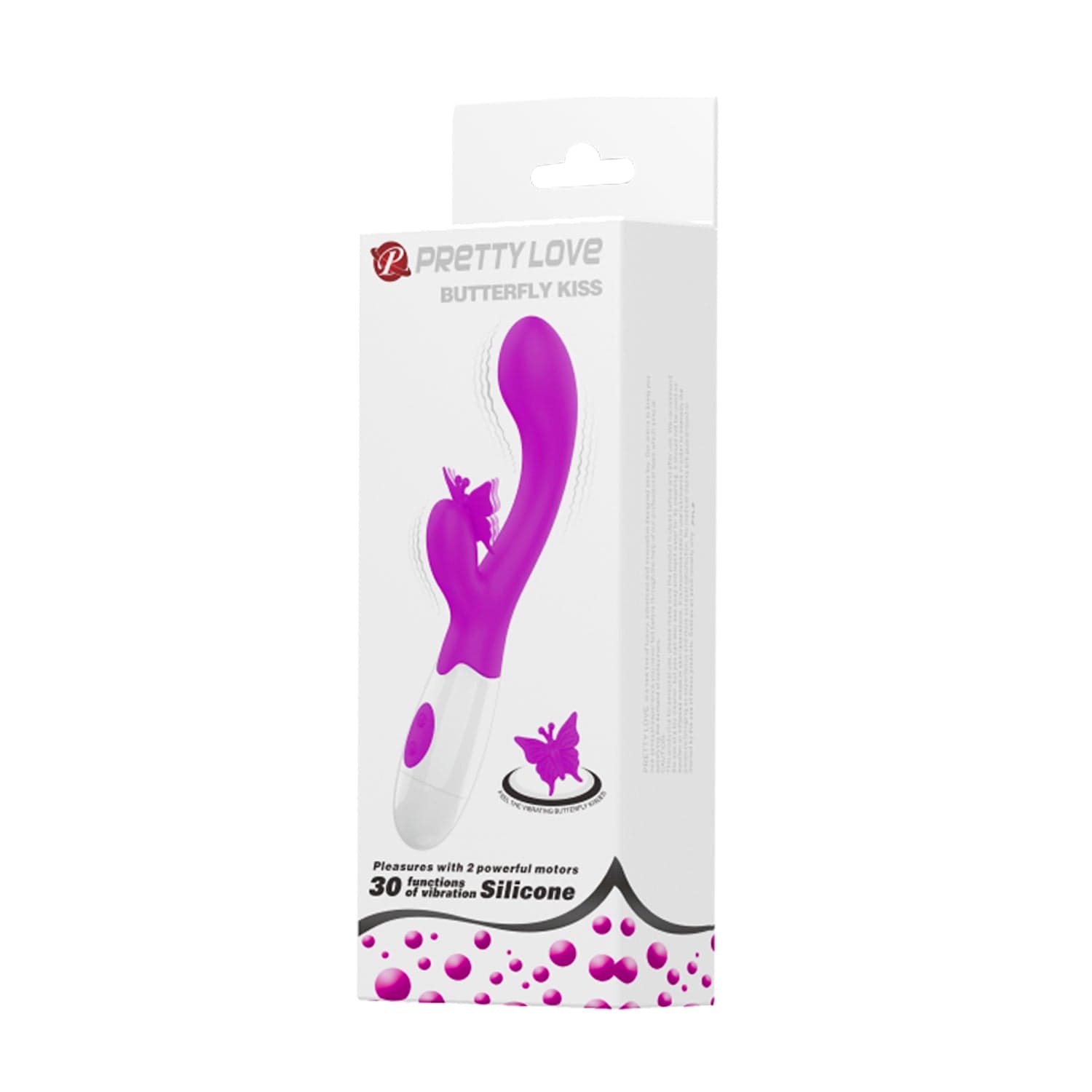 Pretty Love - Butterfly Kiss Rabbit Vibrator (Pink) PL1142 CherryAffairs