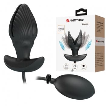 Pretty Love - Manson Vibrating Inflatable Anal Plug (Black) PL1120 Durio.sg