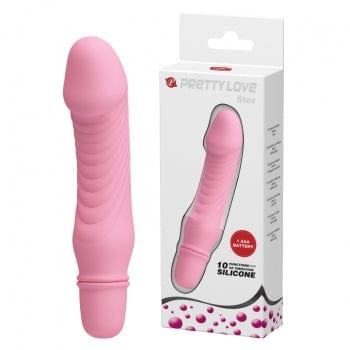 Pretty Love - Stev Vibrating Realistic Dildo (Pink) PL1127 Durio.sg