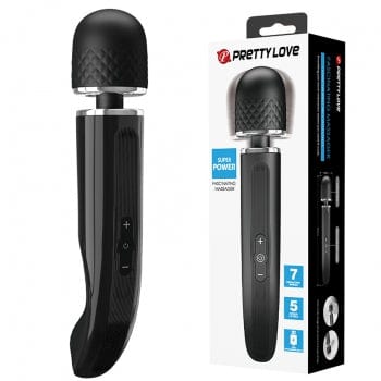 Pretty Love - Super Power Fascinating Wand Massager (Black) PL1146 Durio.sg