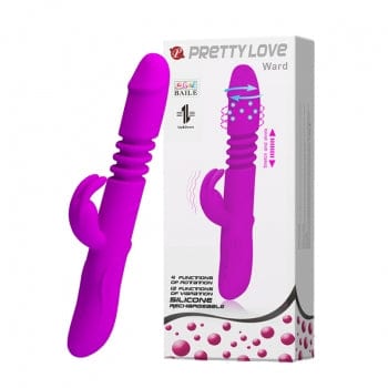 Pretty Love - Ward Rotating Thursting Rabbit Vibrator (Purple) PL1138 Durio.sg